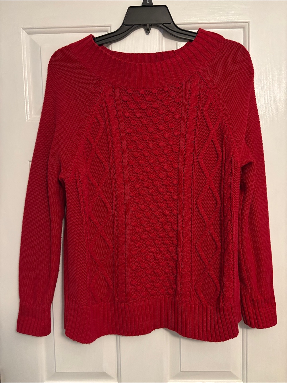 Chaps Red Cable Knit Women’s Sweater